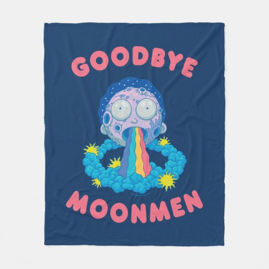 RICK EN MORTY™ | Vaarwel Moonmen Fleece Deken (Voorkant)