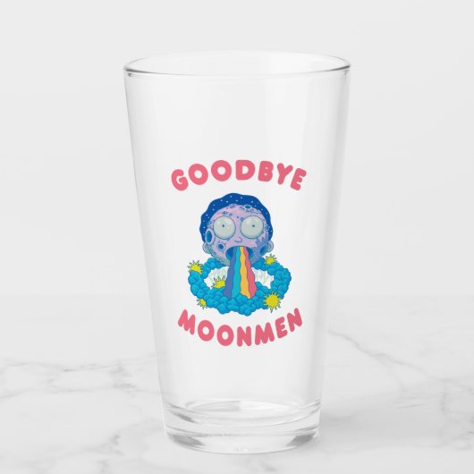 RICK EN MORTY™ | Vaarwel Moonmen Glas (Voorkant)