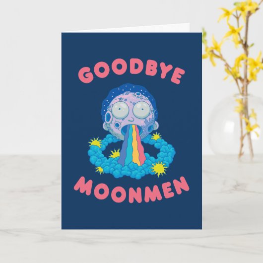 RICK EN MORTY™ | Vaarwel Moonmen Kaart (Gele Bloem)