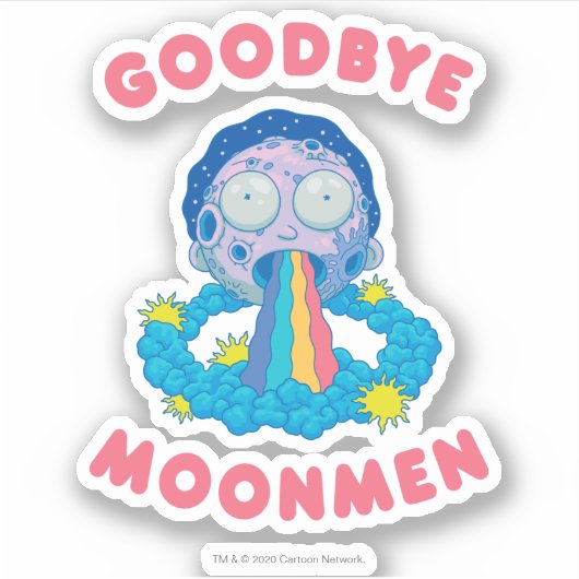 RICK EN MORTY™ | Vaarwel Moonmen Sticker (Voorkant)