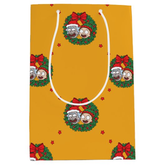 Rick en Morty | Vakantiepatroon voor feestdagen Medium Cadeauzakje (Voorkant)