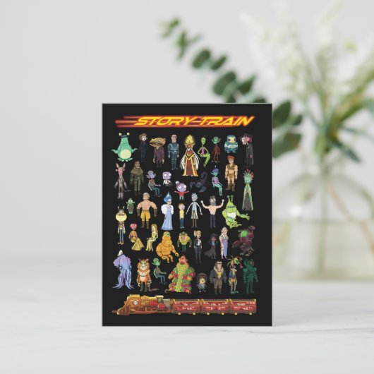 RICK EN MORTY™ | Verhaal Uitnodiging Briefkaart (Staand voorkant)