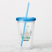 RICK EN MORTY™ | Vliegen in ruimtevaart Acryl Drinkbeker (Achterkant)