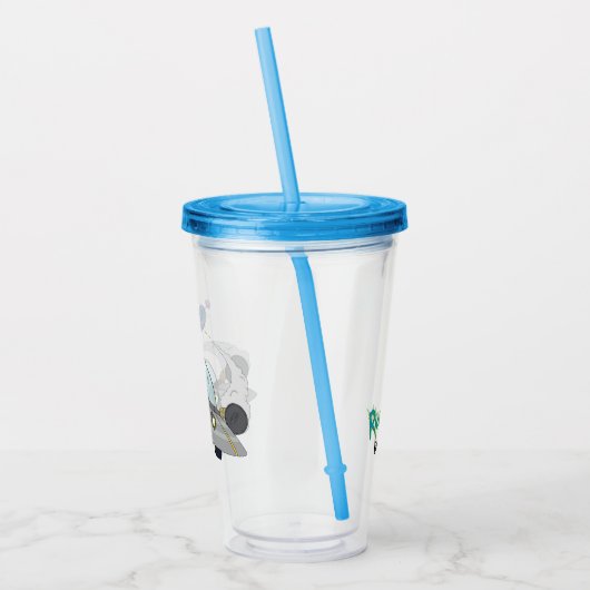 RICK EN MORTY™ | Vliegen in ruimtevaart Acryl Drinkbeker (Links)
