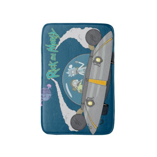 RICK EN MORTY™ | Vliegen in ruimtevaart Badmat (Voorkant Verticaal)
