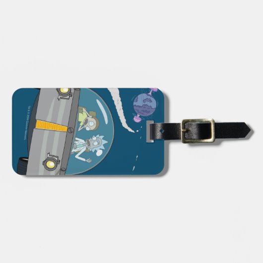 RICK EN MORTY™ | Vliegen in ruimtevaart Bagagelabel (Voorkant horizontaal)