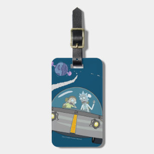 RICK EN MORTY™ Vliegen in ruimtevaart Bagagelabel