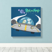 RICK EN MORTY™ | Vliegen in ruimtevaart Canvas Afdruk (Insitu (Houten vloer))
