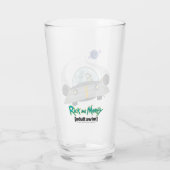 RICK EN MORTY™ | Vliegen in ruimtevaart Glas (Achterkant)