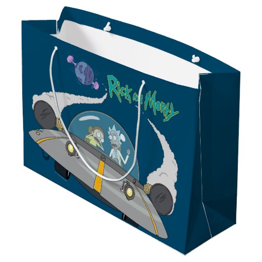 RICK EN MORTY™ | Vliegen in ruimtevaart Groot Cadeauzakje (Achterkant Gekanteld)