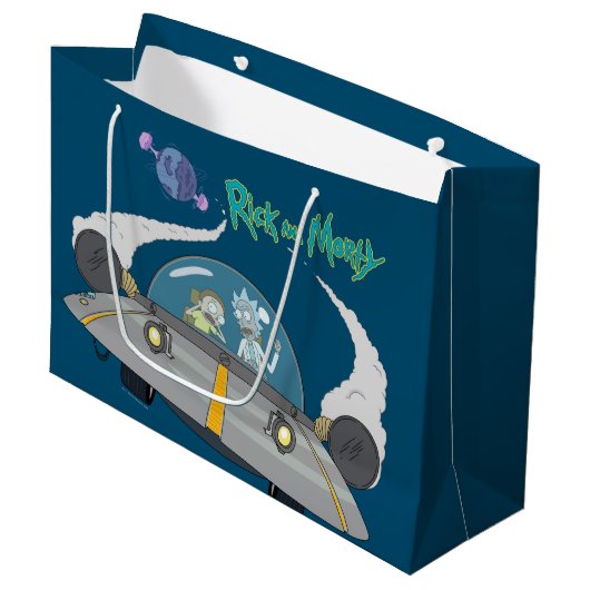 RICK EN MORTY™ | Vliegen in ruimtevaart Groot Cadeauzakje (Voorkant Gekanteld)