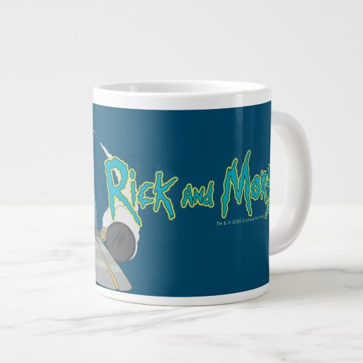 RICK EN MORTY™ | Vliegen in ruimtevaart Grote Koffiekop (Voorkant rechts)