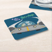 RICK EN MORTY™ | Vliegen in ruimtevaart Kartonnen Onderzetters (Schuin)