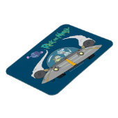 RICK EN MORTY™ | Vliegen in ruimtevaart Magneet (Linkerzijde)