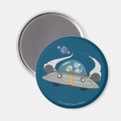 RICK EN MORTY™ | Vliegen in ruimtevaart Magneet (Voorkant / Achterkant)