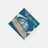 RICK EN MORTY™ | Vliegen in ruimtevaart Servet (Hoek)