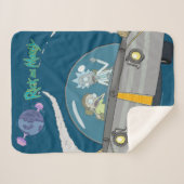 RICK EN MORTY™ | Vliegen in ruimtevaart Sherpa Deken (Voorkant (horizontaal))