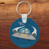 RICK EN MORTY™ | Vliegen in ruimtevaart Sleutelhanger (Voorkant)