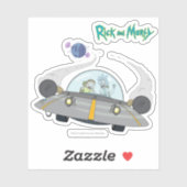 RICK EN MORTY™ | Vliegen in ruimtevaart Sticker (Vel)