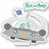 RICK EN MORTY™ | Vliegen in ruimtevaart Sticker (Voorkant)