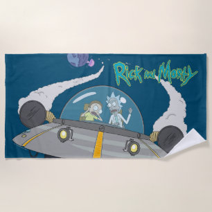 RICK EN MORTY™ Vliegen in ruimtevaart Strandlaken