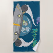 RICK EN MORTY™ | Vliegen in ruimtevaart Strandlaken (Voorkant)