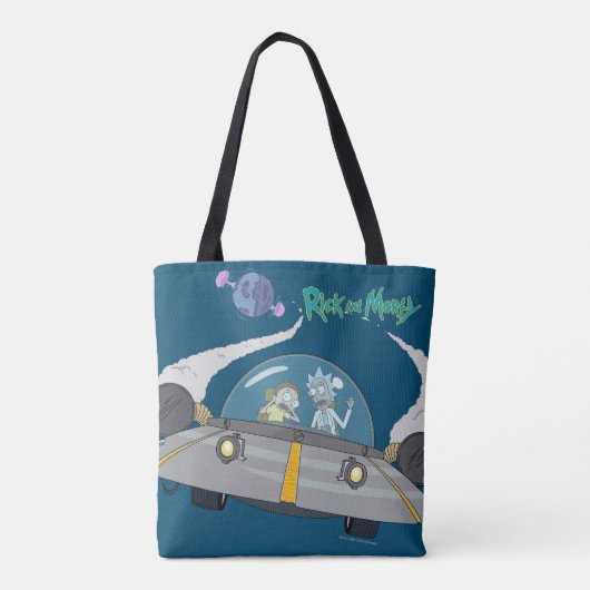RICK EN MORTY™ | Vliegen in ruimtevaart Tote Bag (Achterkant)
