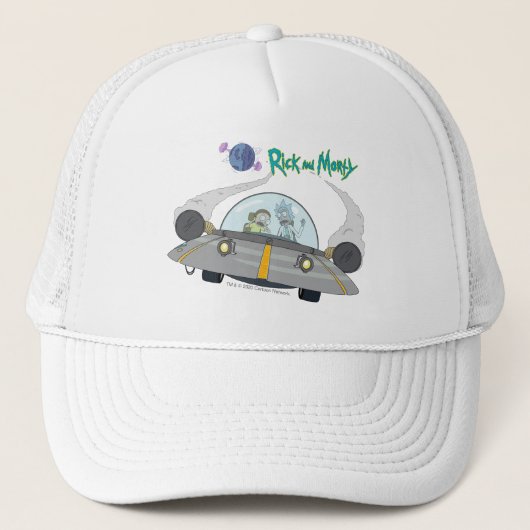 RICK EN MORTY™ | Vliegen in ruimtevaart Trucker Pet (Voorkant)