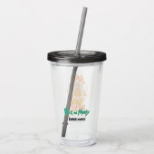 RICK EN MORTY™ | Vogeldrager Acryl Drinkbeker (Achterkant)