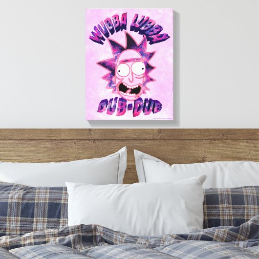 RICK EN MORTY™ | Wubba Lubba Dub-Dub Canvas Afdruk (Insitu (Slaapkamer))