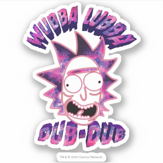 RICK EN MORTY™ | Wubba Lubba Dub-Dub Sticker (Voorkant)