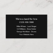 Rick en Roll Garage Band Visitekaartje (Achterkant)