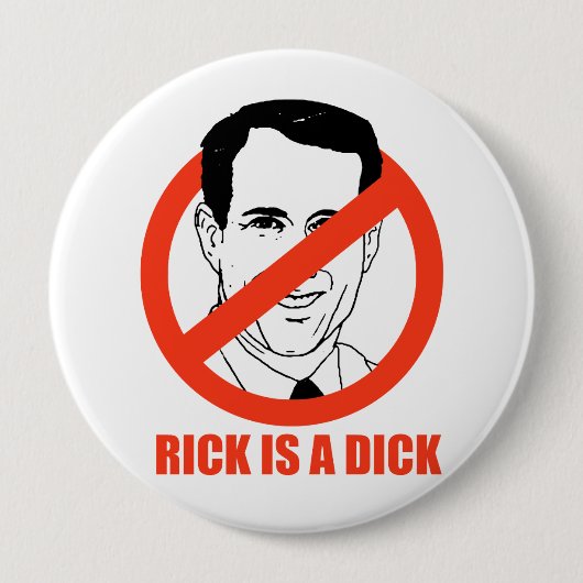 Rick is een Dick Ronde Button 4,0 Cm (Voorkant)