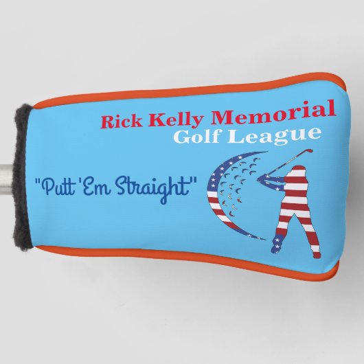 Rick Kelly Golf League Putter Hoesje Golfheadcover (Voorkant)