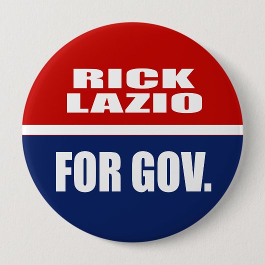 RICK LAZIO VOOR GOVERNOR RONDE BUTTON 4,0 CM (Voorkant)