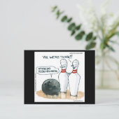 Rick Londen Cartoons Grappige Bowling Comic Briefkaart (Staand voorkant)