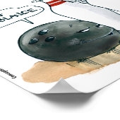 Rick Londen Cartoons Grappige Bowling Comic Poster (Hoek)