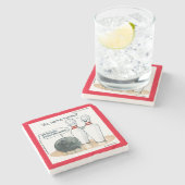 Rick Londen Cartoons Grappige Bowling Comic Stenen Onderzetter (Zijkant)