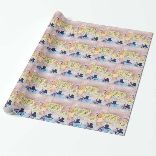 Rick Londen Comic Sneeuwman Grappige Cadeaus Cadeaupapier (Uitgerold)