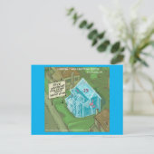 Rick Londen Overstroomd Huis te koop Comic Briefkaart (Staand voorkant)