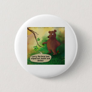 Rick London Beer In De Bossen Grappig Ronde Button 5,7 Cm