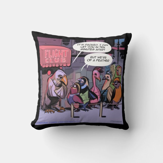 Rick London "Birds of a Feather" Funny Pillow Kussen (Voorkant)