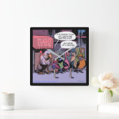 Rick London "Birds of a Feather" Funny Walllock Vierkante Klok (Huis)