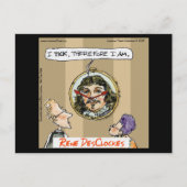 Rick London Cartoons Funny Descartes Briefkaart (Voorkant)