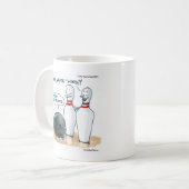 Rick London Cartoons Grappig Bowling Strip Koffiemok (Voorkant links)