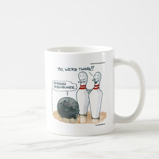 Rick London Cartoons Grappig Bowling Strip Koffiemok (Rechts)