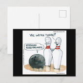 Rick London Cartoons Grappige Bowling Comic Briefkaart (Voorkant / Achterkant)