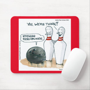 Rick London Cartoons Grappige Bowling Strip Muismat