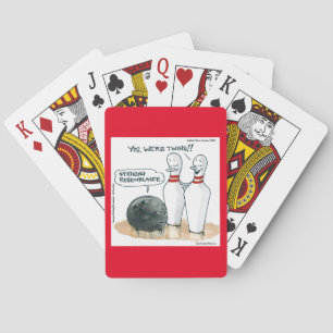 Rick London Cartoons Grappige Bowling Strip Pokerkaarten
