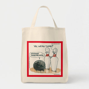 Rick London Cartoons Grappige Bowling Strip Tote Bag